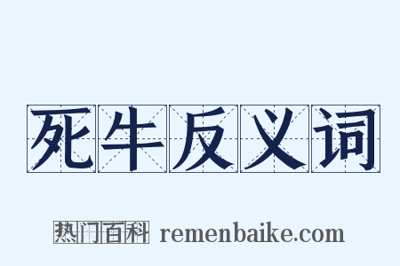 死牛反义词是什么意思的图片